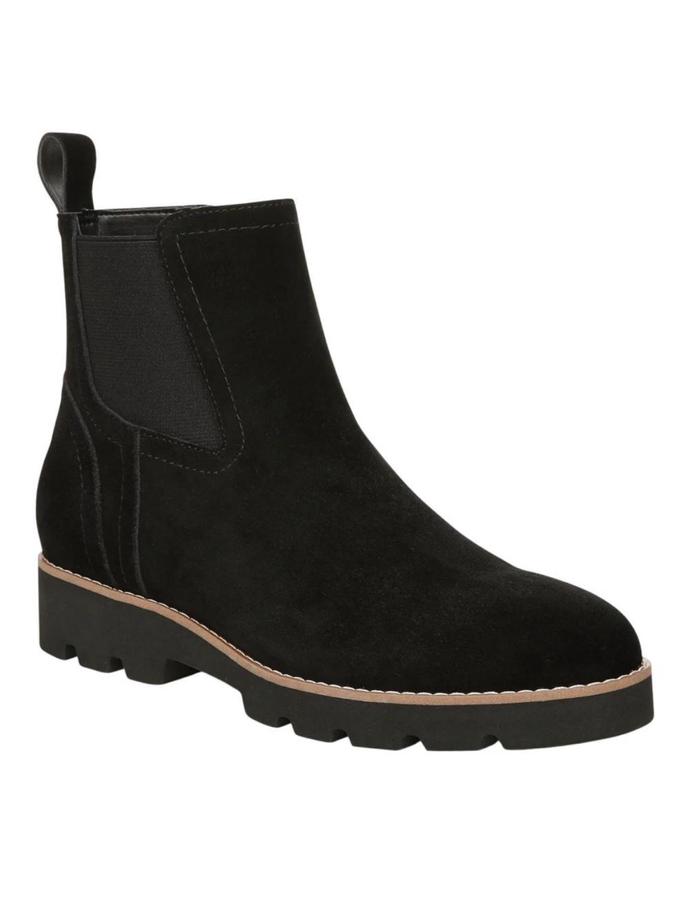Vionic Brighton Black Suede Chelsea Boots - Women's Size 8 - Water Repellent